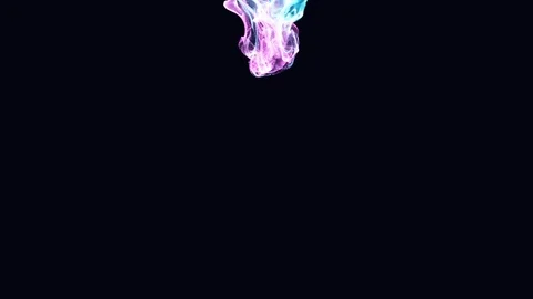 Fluid particles. Colorful paint drop in the water. Stock Footage 103187752