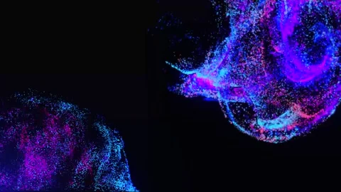 Fluid Particles Generative Design Stock Footage 194549564