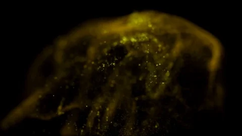 Fluid particles spreading or explosion Stock Footage 124578976