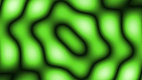 Fluid pattern of interlocking dark and lime green cells Stock Footage 339581713