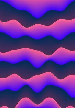 Fluid Pattern Vivid Blue Violet Gradient Vertical Background Stock Illustration