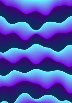 Fluid Pattern Vivid Cyan Violet Gradient Vertical Background Stock Illustration
