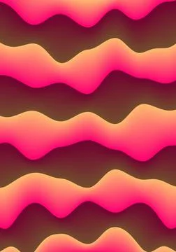 Fluid Pattern Vivid Yellow Pink Gradient Vertical Background 스톡 일러스트