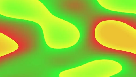 Fluid patterns swirl and flow in green, yellow, and red Stock-Footage 328914609