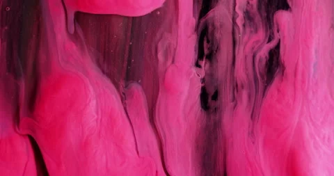Fluid Pink Paint Patterns Flowing Downward Stock Footage 279656620
