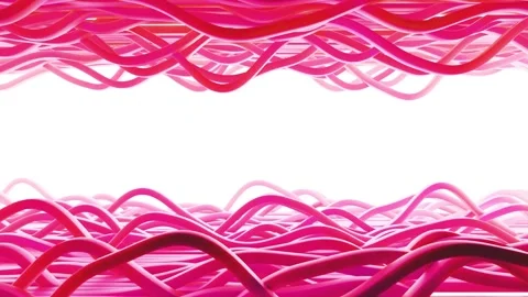 Fluid Pink Ribbon Mesh Looping Animation Stock Footage 314170464