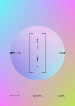 Fluid poster with round shapes Stock Illustration