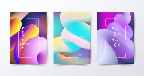 Fluid poster template. Modern design for presentation, invitation, flyer, poster Stock Illustration