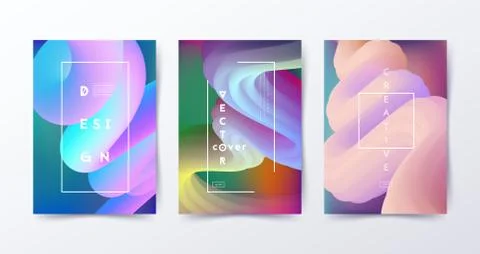 Fluid poster template. Modern design for presentation, invitation, flyer, poster Stock Illustration