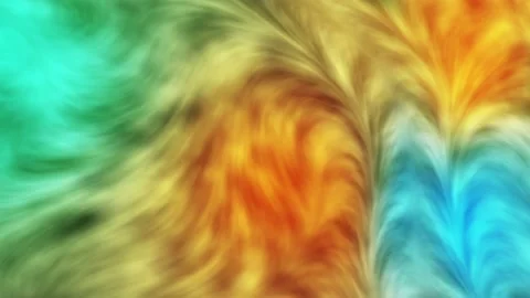 Fluid rainbow gradient waves orange and blue Stock Footage 143136335