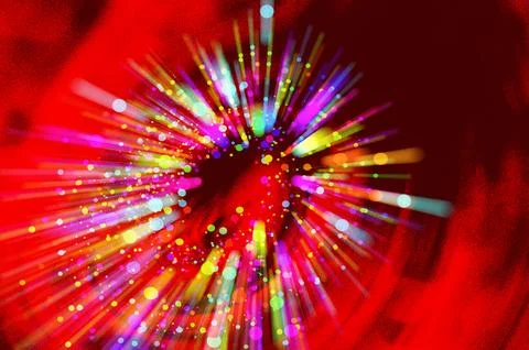 Fluid red with various colors bokeh abstract soft grainy texture background.. Stock Illustration