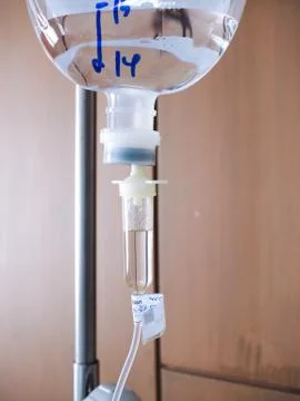 Fluid replacement therapy for patient Stock Photos