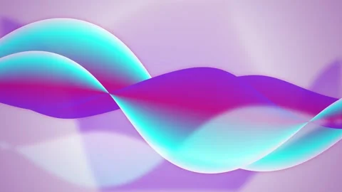 Fluid ribbon waves twist and intersect in a seamless loop Stock Footage 341490161