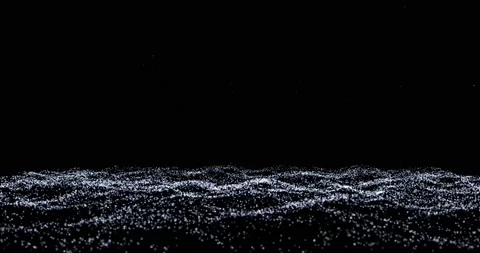 Fluid sea waves of lights particles Stock Footage 219414364