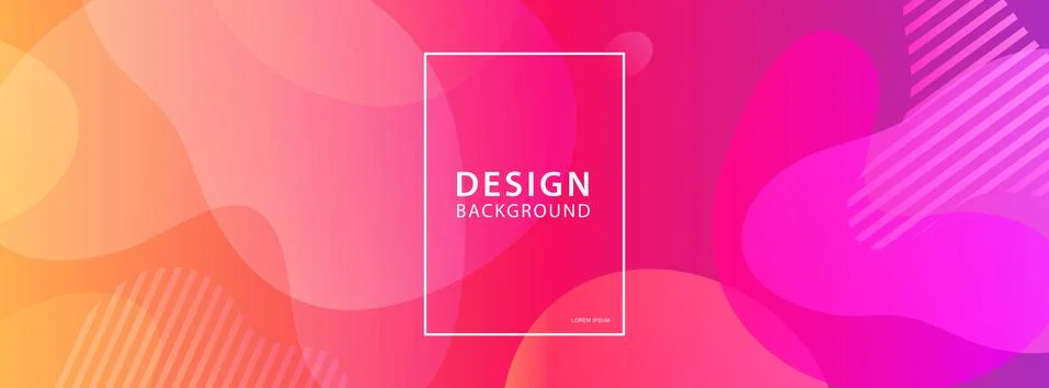 Fluid shape banner design background. Liquid geometric gradient template. Stock Illustration