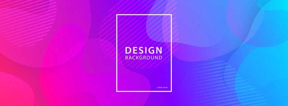 Fluid shape banner design background. Liquid geometric gradient template. Stock Illustration