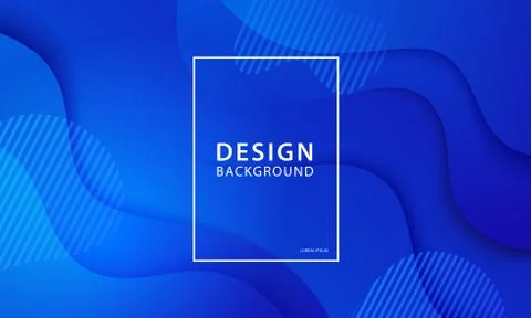 Fluid shape banner design background. Liquid geometric blue gradient template Stock Illustration