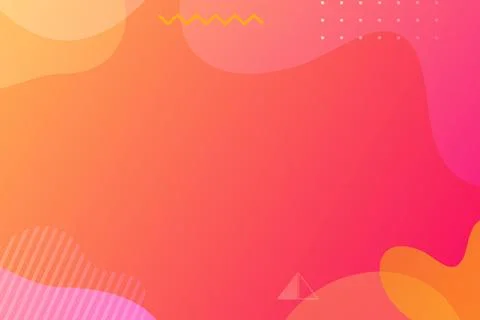 Fluid shape banner design background. Liquid geometric orange and pink grad.. Stock Illustration