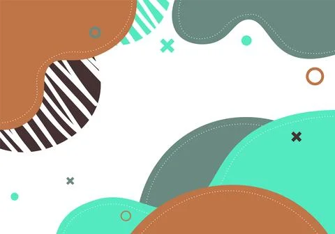 Fluid shape with circle background. Stock Illustration