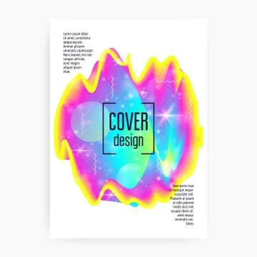 Fluid shape with dynamic elements. Illustrazione stock