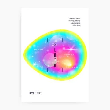 Fluid shape with dynamic elements. Stock Illustration
