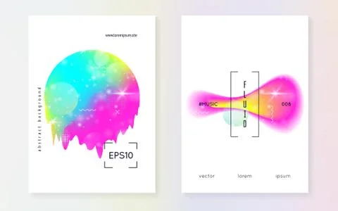 Fluid shape with dynamic elements. 库存插图