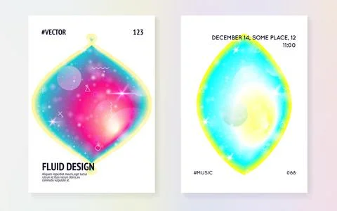 Fluid shape with dynamic elements. Illustrazione stock