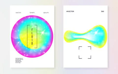 Fluid shape with dynamic elements. Stock Illustration