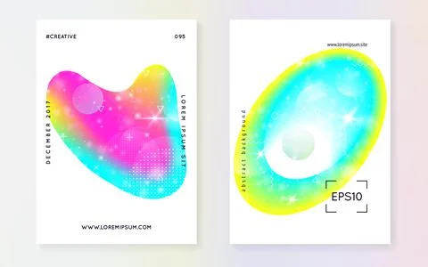 Fluid shape with dynamic elements. Stock Illustration