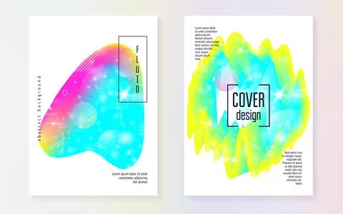 Fluid shape with dynamic elements. Stock Illustration