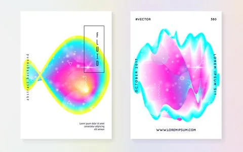 Fluid shape with dynamic elements. Illustrazione stock