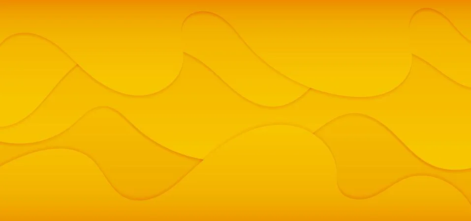 Fluid shape flow wave abstract background yellow color design Stock Illustration