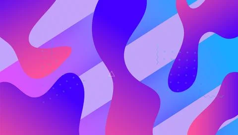 Fluid Shape. Geometric Website. Vibrant Page. Digital Background Stock Illustration