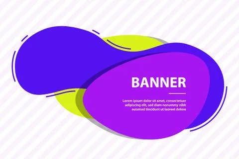 Fluid shape wavy liquid for banner or template with free space for text Stock Illustration