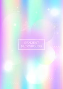 Fluid shapes background with liquid dynamic elements. Holographi Stock Illustration