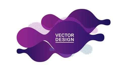 Fluid shapes liquid flow abstract background Stock Illustration