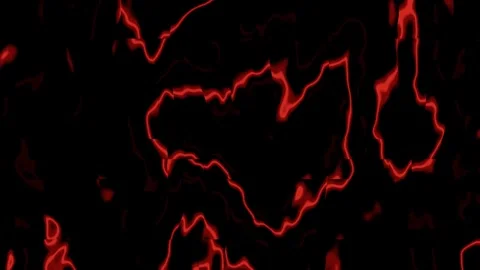 Fluid shapes in red light on a dark background Stock Footage 339070829