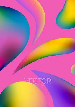 Fluid shapes vertical wallpaper background. Vector illustration for banner Stockillustratie