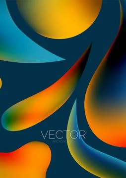 Fluid shapes vertical wallpaper background. Vector illustration for banner Illustrazione stock