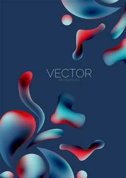 Fluid shapes vertical wallpaper background. Vector illustration for banner Illustrazione stock