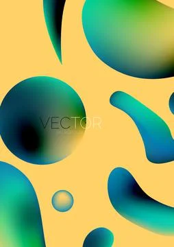 Fluid shapes vertical wallpaper background. Vector illustration for banner Stock Illustration