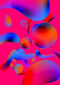 Fluid shapes vertical wallpaper background. Vector illustration for banner Stock Illustration