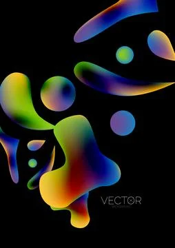 Fluid shapes vertical wallpaper background. Vector illustration for banner イラスト素材