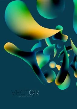 Fluid shapes vertical wallpaper background. Vector illustration for banner 스톡 일러스트