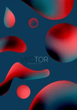 Fluid shapes vertical wallpaper background. Vector illustration for banner Stock Illustration