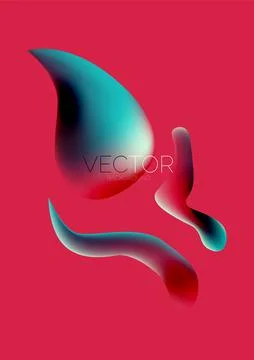 Fluid shapes vertical wallpaper background. Vector illustration for banner Stock Illustration