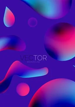 Fluid shapes vertical wallpaper background. Vector illustration for banner Stock Illustration