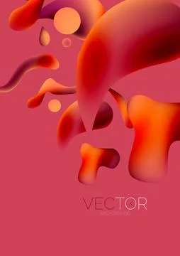 Fluid shapes vertical wallpaper background. Vector illustration for banner Illustrazione stock