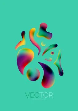 Fluid shapes vertical wallpaper background. Vector illustration for banner Stock Illustration