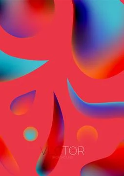 Fluid shapes vertical wallpaper background. Vector illustration for banner Stock Illustration
